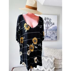 Chasing Sunbeams Golden Hour sunflower Soft + slouchy oversize tunic plus